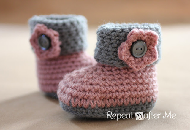 patrón Botitas para bebé en crochet