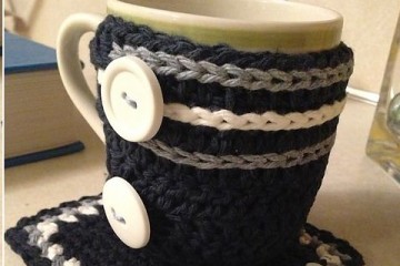 crochet porta mug