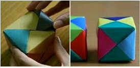 paso 11 al 12 caja en origami