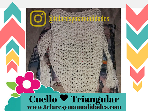 cuello triangular crochet